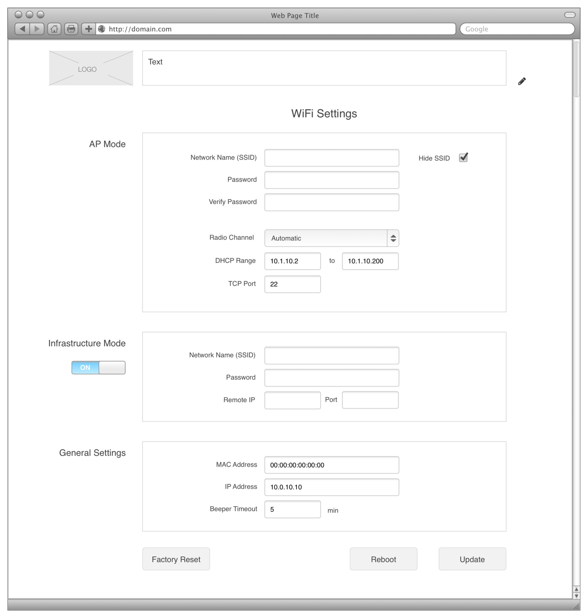 Wireless Setup UI v.2