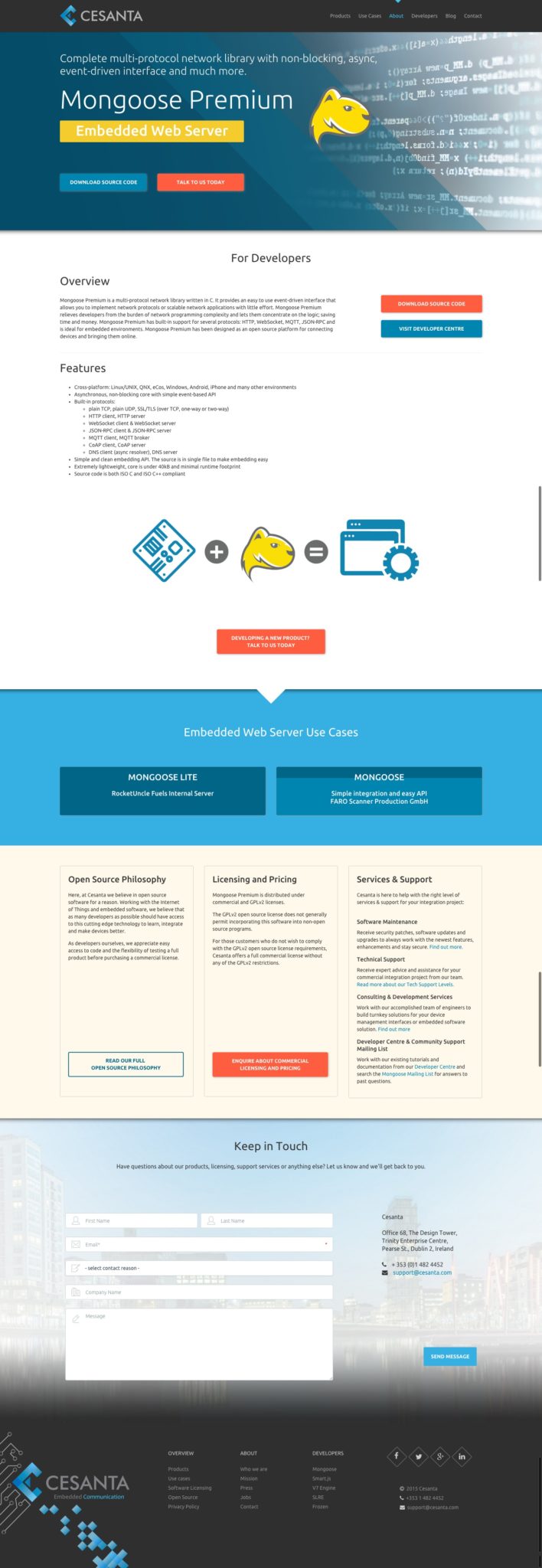 Mongoose Premium Embedded Web Server